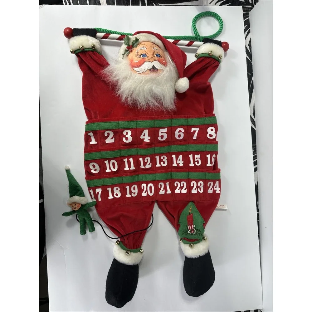 Annalee 2006 Santa Claus Advent Wall Countdown Christmas‎ Calendar Elf Marker